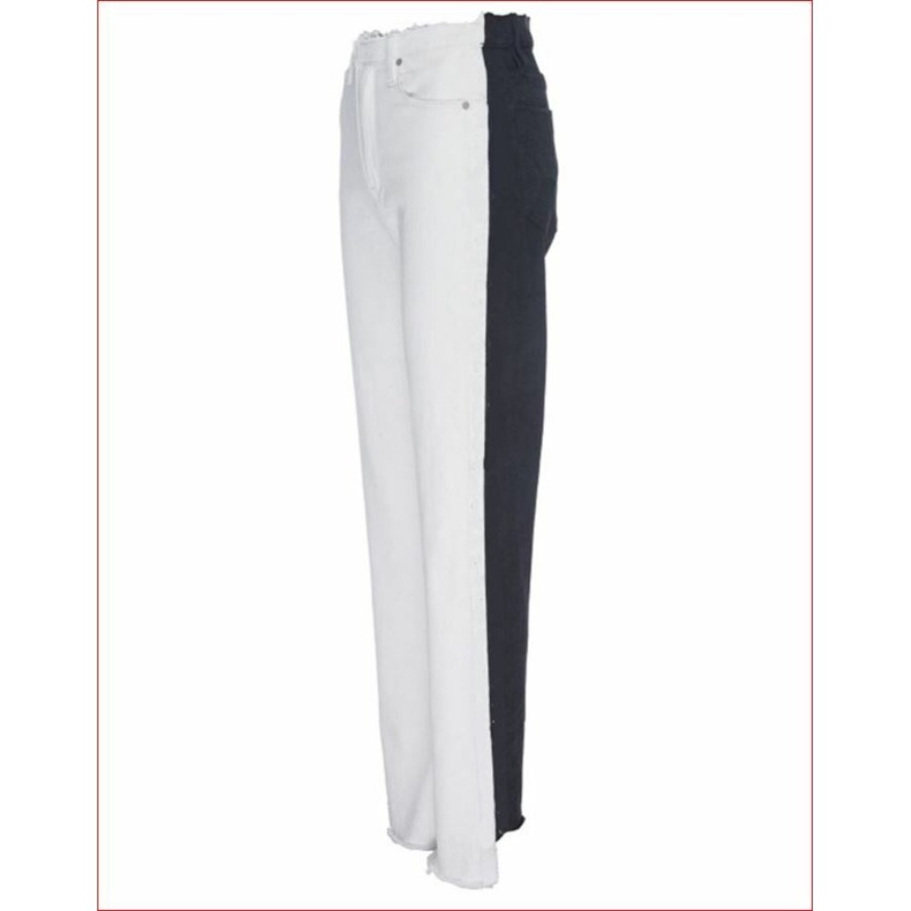 Hudson women jeans Holly Straight WHC2031DPQ Tote white black sz W25 $245